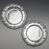 British vintage silver plate dessert plate pair diameter 21cm